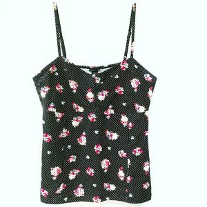 NWOT Torrid Floral Stretchy Cami with Pin Dots